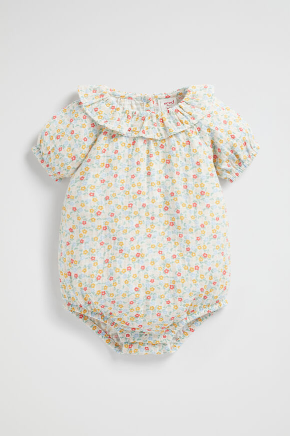 Frill Neck Romper  Multi  hi-res