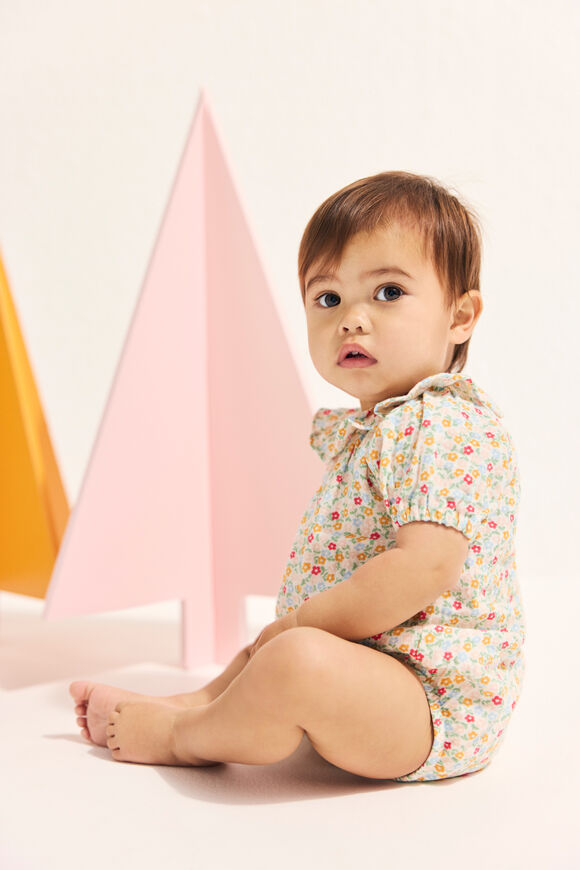 Frill Neck Romper  Multi  hi-res