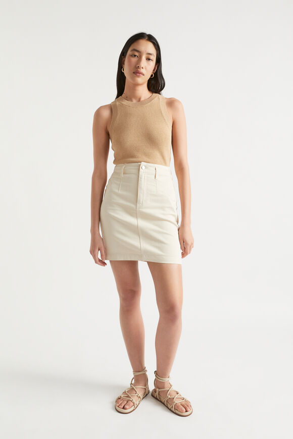Denim Fitted Skirt  Magnolia  hi-res