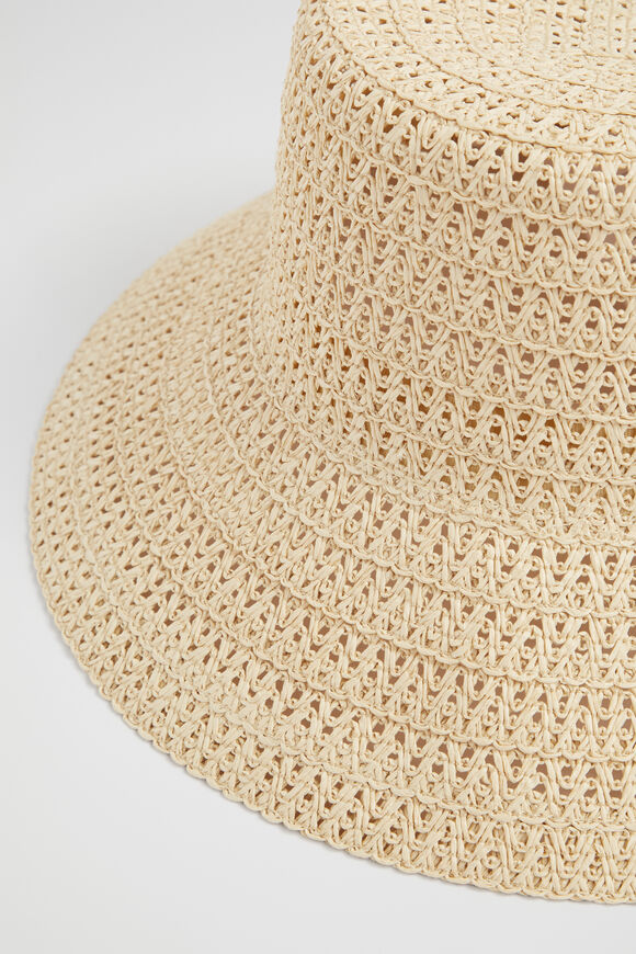 Straw Bucket Hat  Natural  hi-res