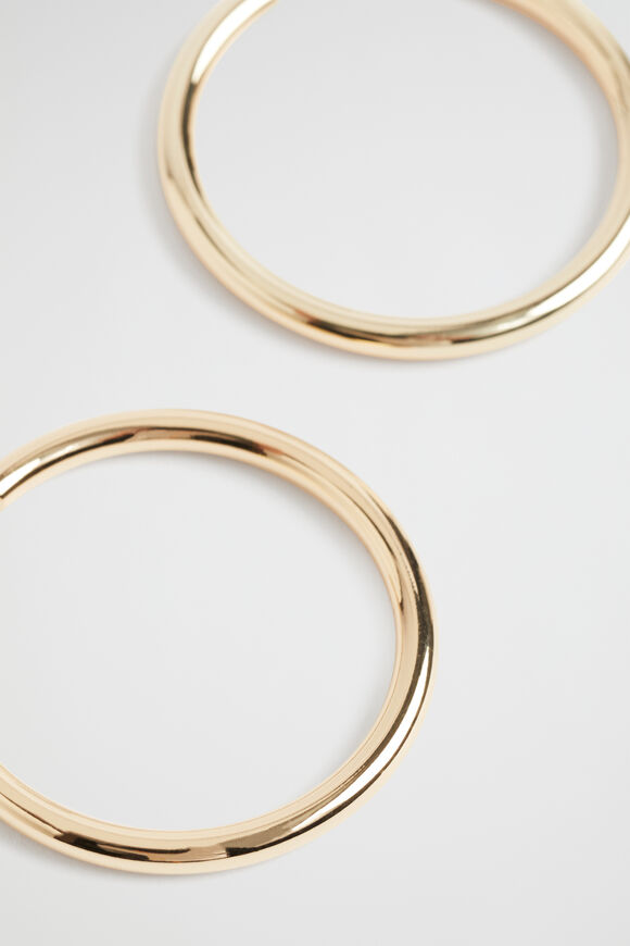 Tube Hoop Earrings  Gold  hi-res
