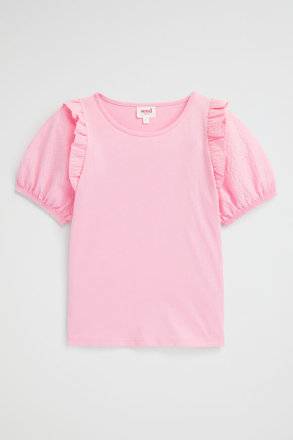Puff Sleeve Tee  Candy Pink  hi-res
