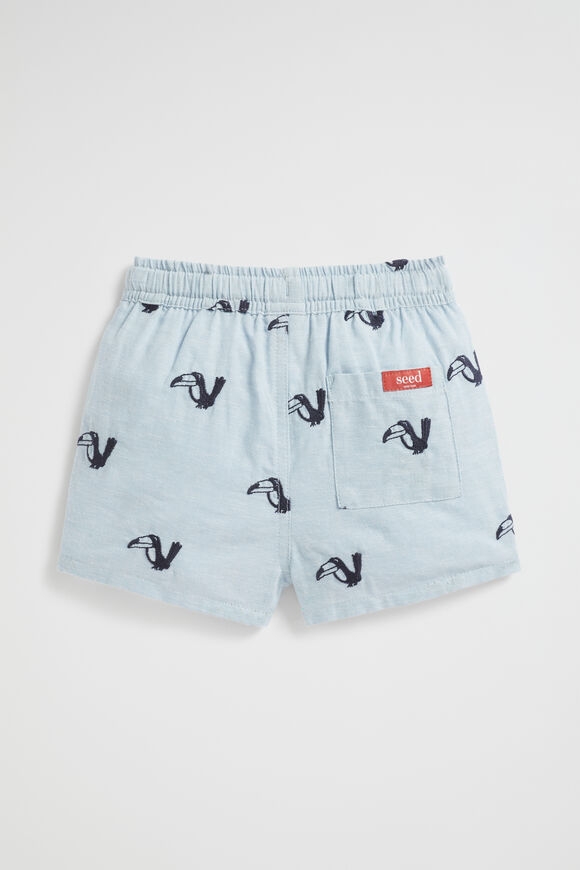 Embroidered Short  Pale Blue  hi-res