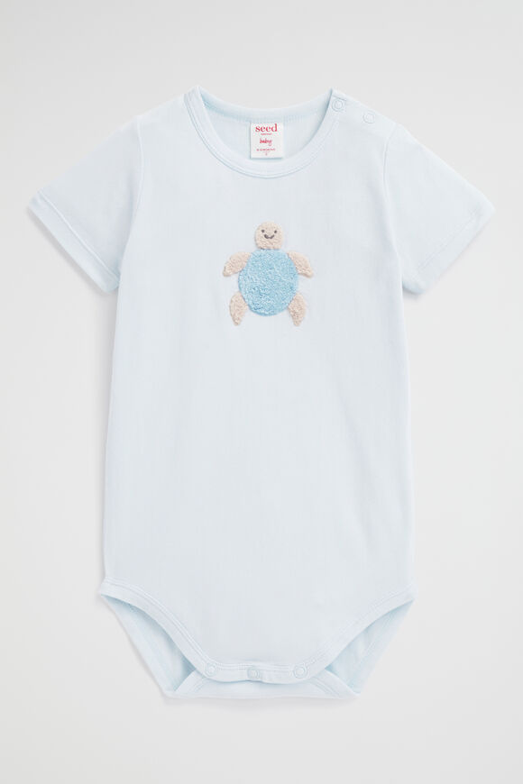 Turtle Bodysuit  Ice Blue  hi-res