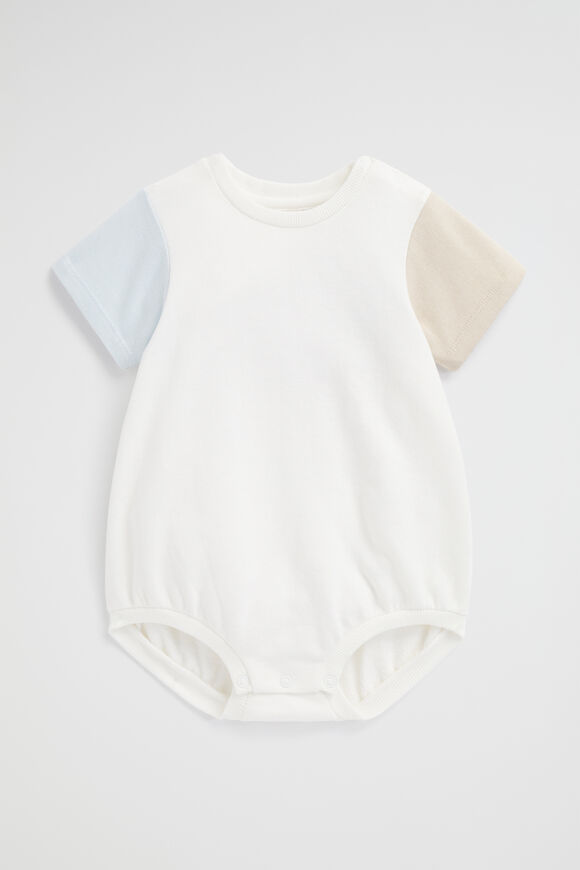 Spliced Tee Romper  Canvas  hi-res