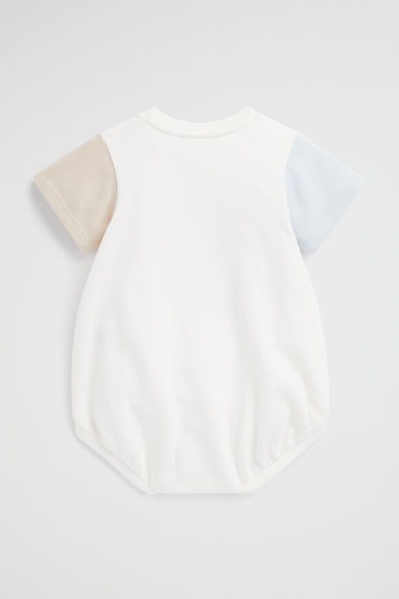 Spliced Tee Romper  Canvas  hi-res