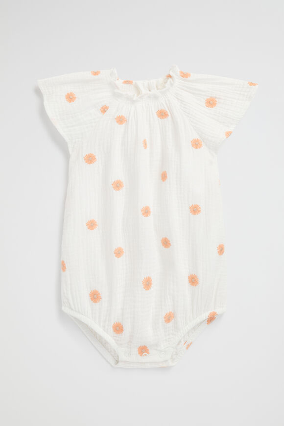 Embroidered Romper  Canvas  hi-res
