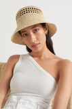 Cutout Straw Bucket Hat  Natural  hi-res