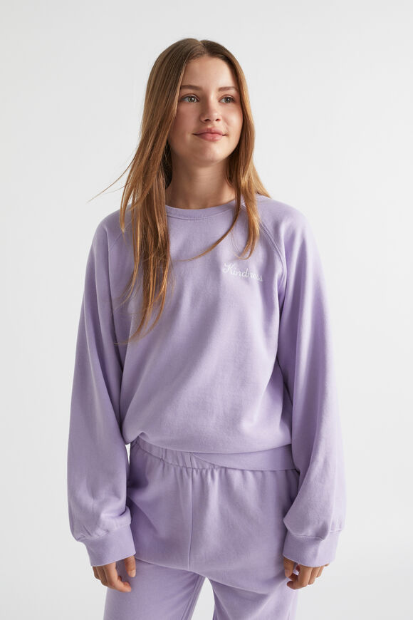 Embroidered Sweat  Lilac  hi-res