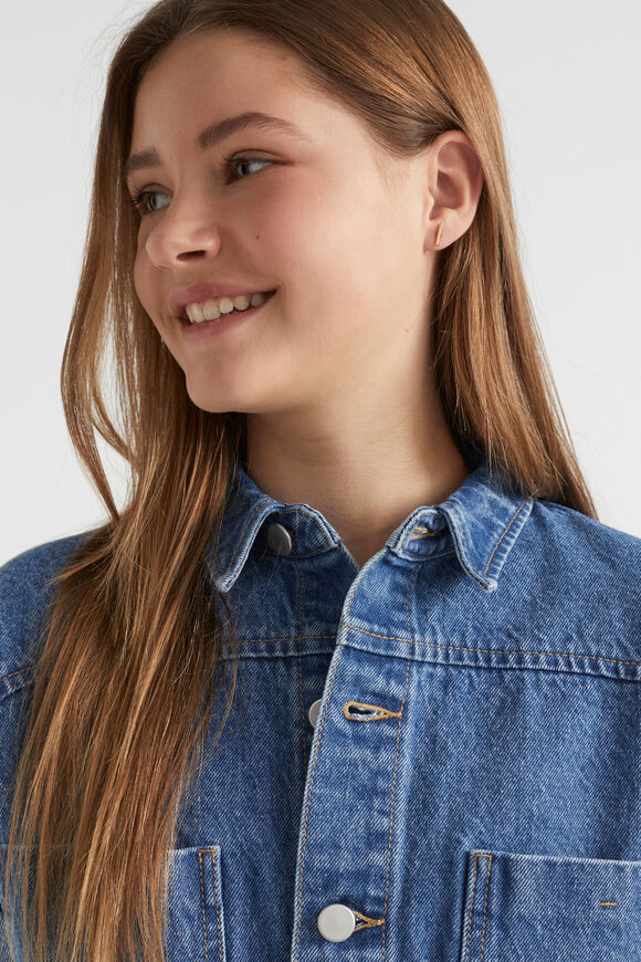 Denim Button Jumpsuit  Classic Blue  hi-res