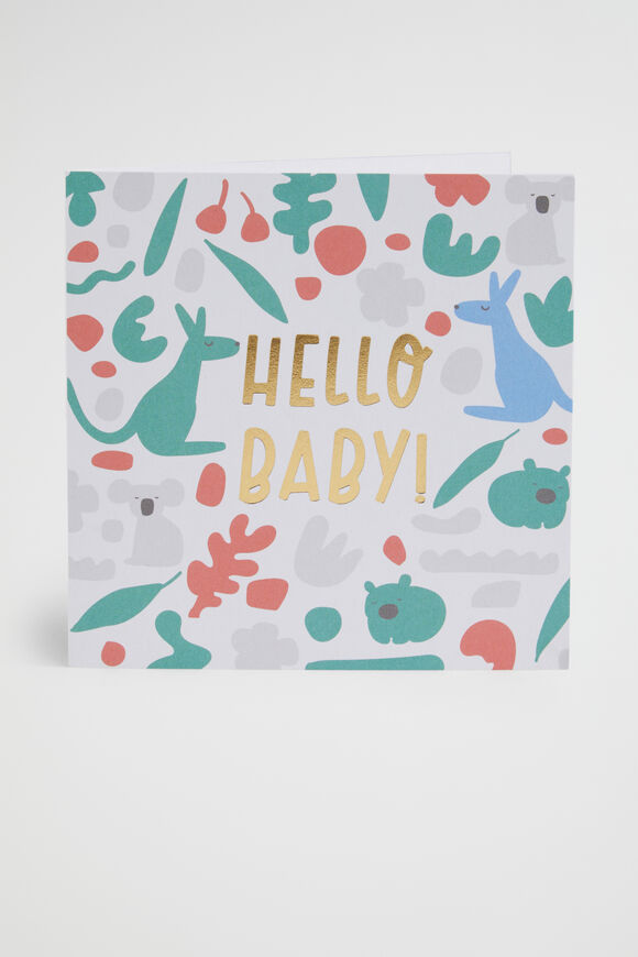 Large Hello Baby Native Card  Multi  hi-res