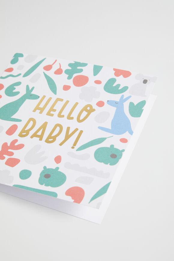Large Hello Baby Native Card  Multi  hi-res
