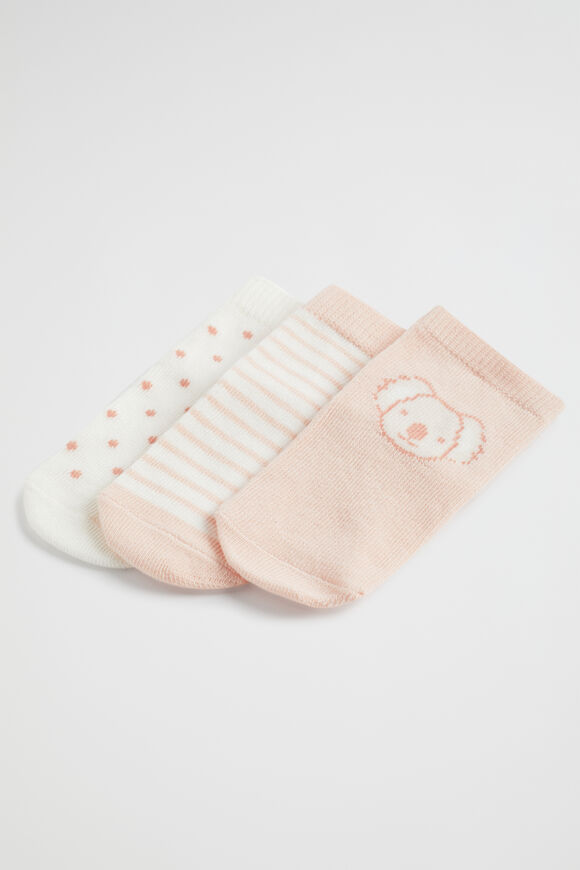 Australiana Sock 3 Pack  Pink  hi-res