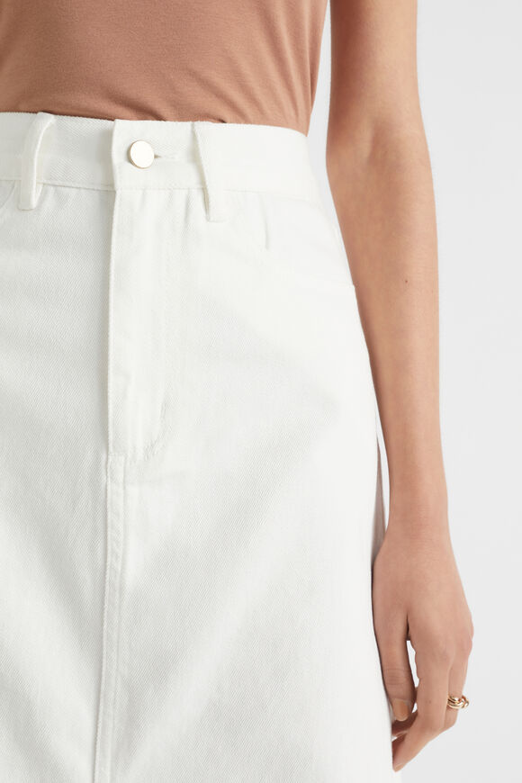 Cotton Flared Midi Skirt  Cloud Cream  hi-res