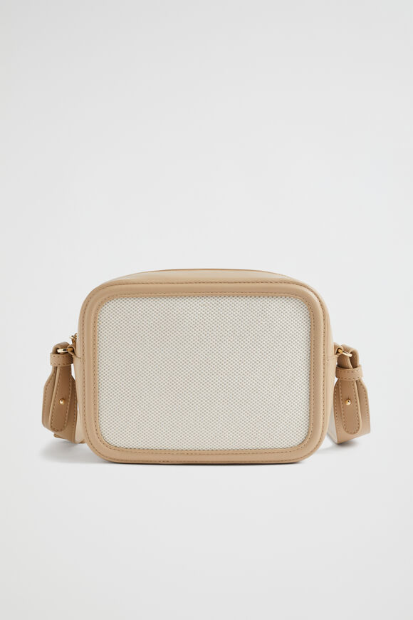 Textured Logo Crossbody Bag  Beige Multi  hi-res