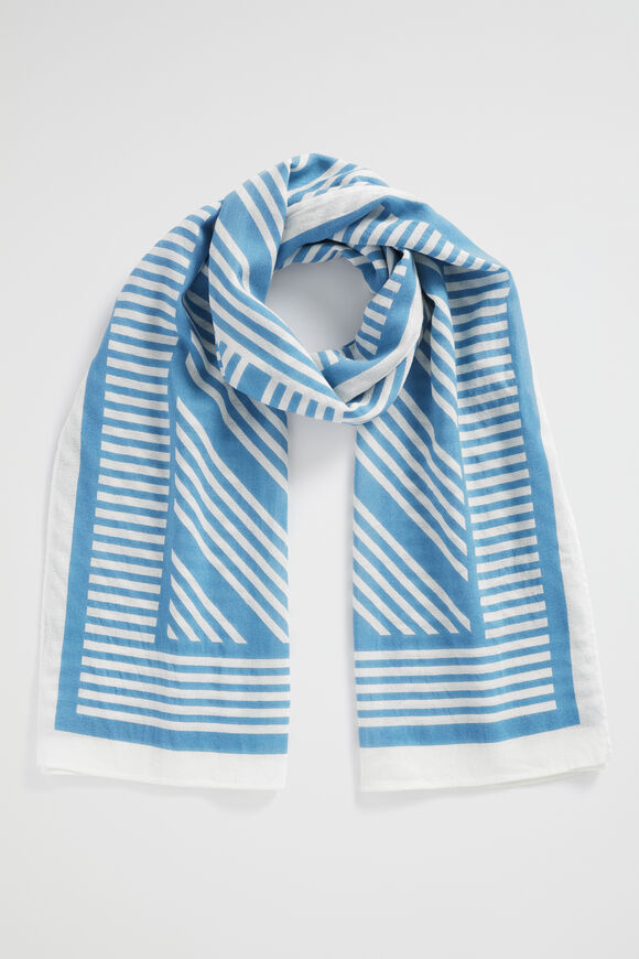 Line Work Scarf  Soft Cobalt  hi-res