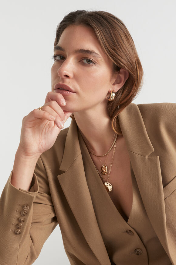 Molten Pendant Necklace  Gold  hi-res