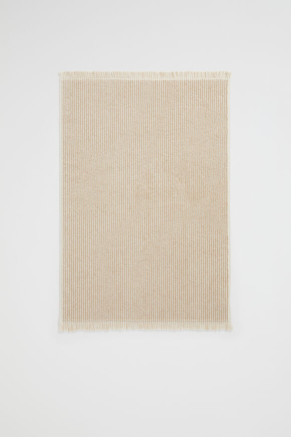 Stripe Textured Hand Towel  Stone  hi-res