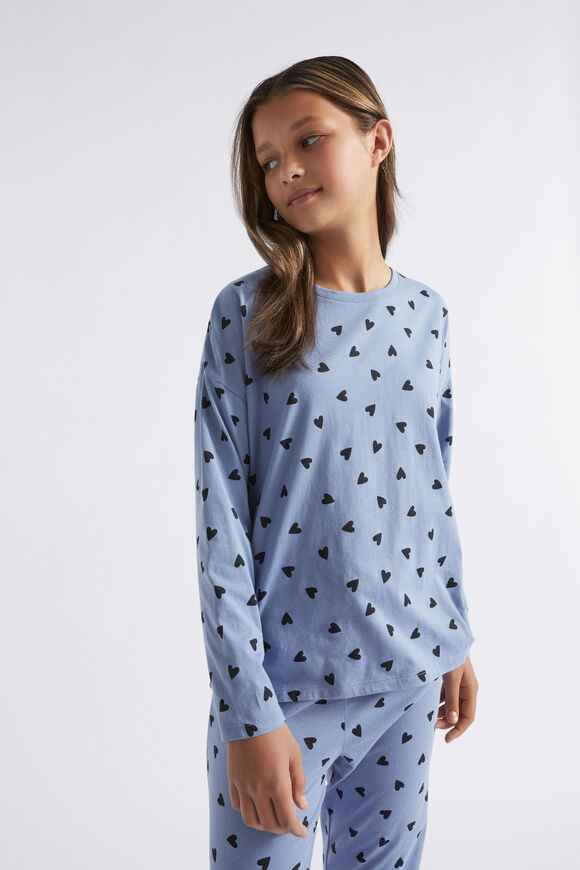 Heart PJ  Powder Blue  hi-res