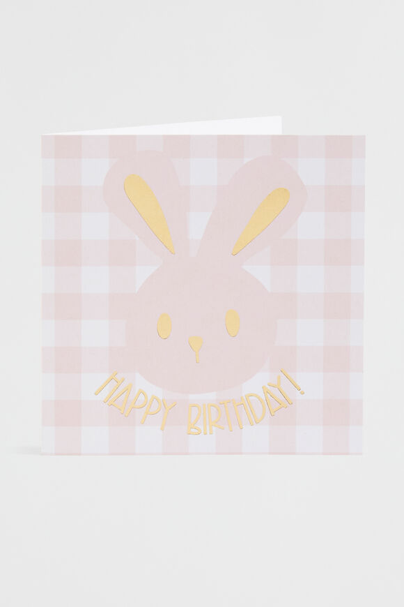 Large Happy Birthday Bunny Card  Multi  hi-res