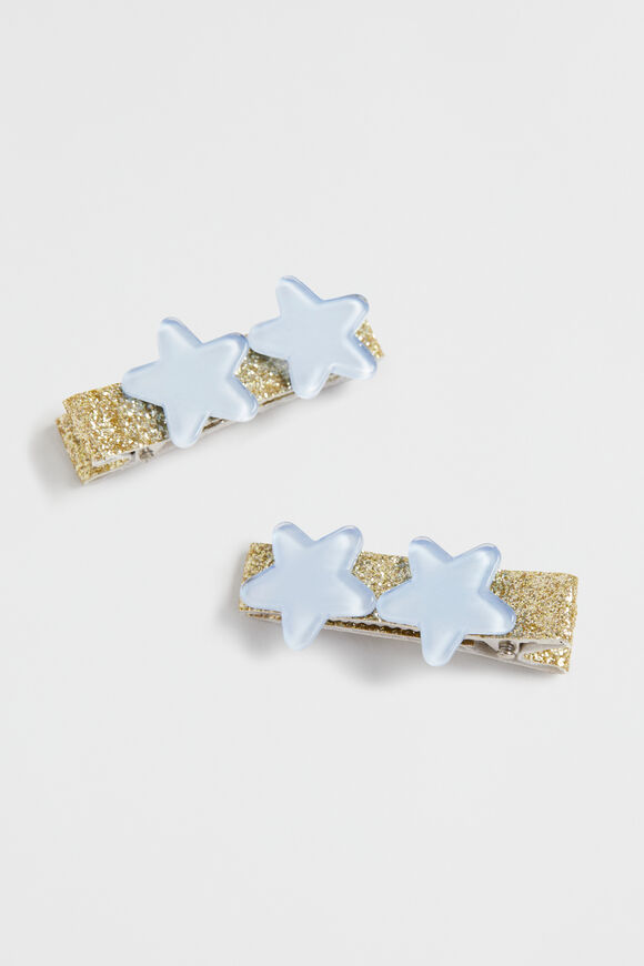 Star Duck Clips  Ice Blue  hi-res