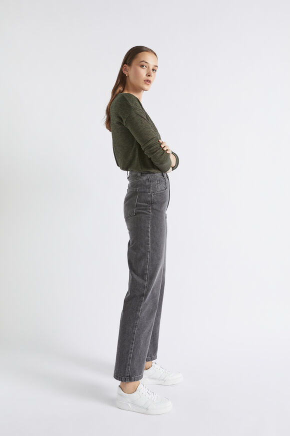Supersoft Curve Hem Top  Dark Fern Marle  hi-res