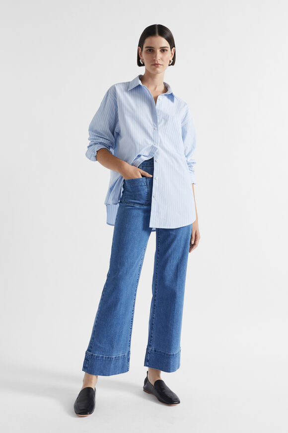 Core Wide Leg Pocket Jean  French Blue Denim  hi-res