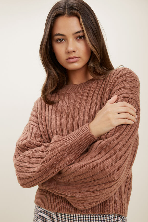 Rib Sweater  Chocolate  hi-res