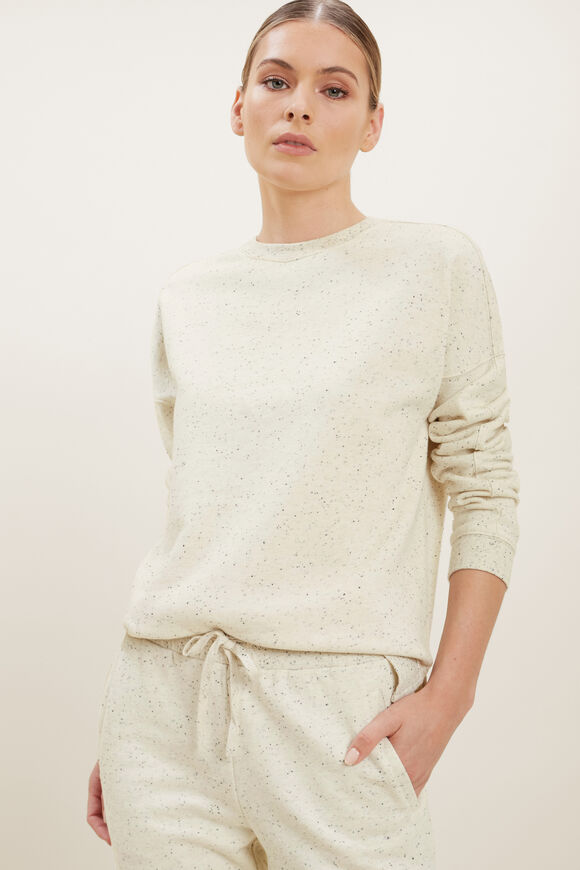 Heritage Logo Sweater  French Vanilla Fleck  hi-res