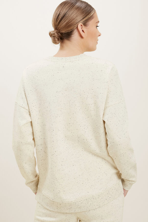 Heritage Logo Sweater  French Vanilla Fleck  hi-res