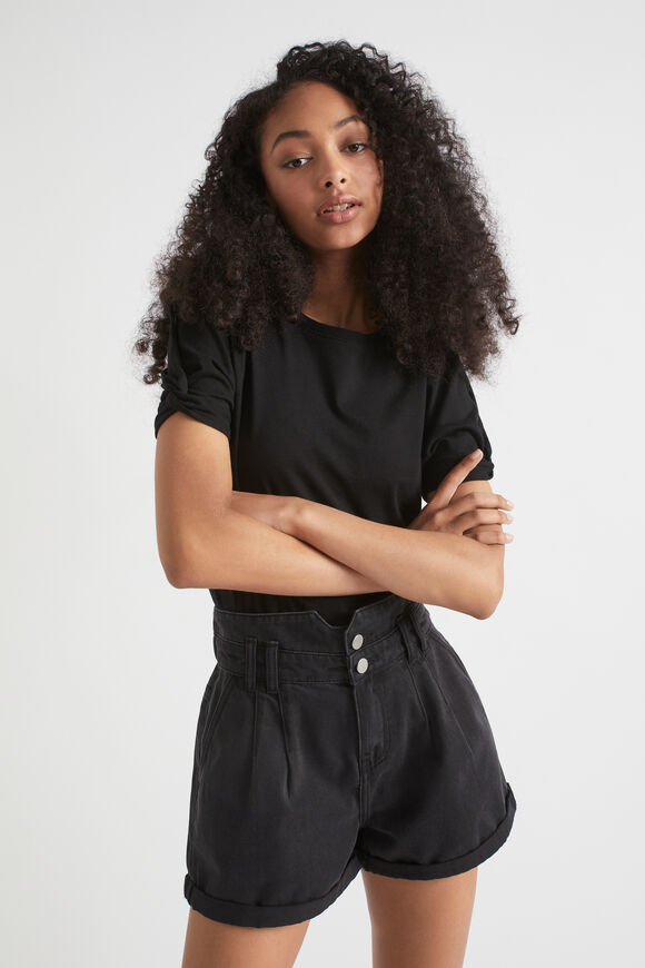 Knot Slv Tee  Black  hi-res