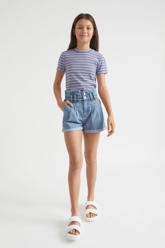 Paperbag Denim Short  Bright Sky  hi-res