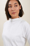 Mock Neck Long Sleeve Top  Whisper White  hi-res