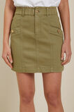 Denim Paperbag Mini Skirt  Sage Green  hi-res