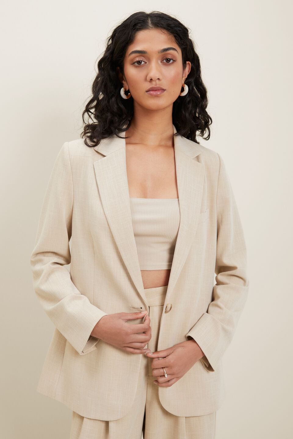 Cross Dye Blazer  Sandstone Cross Dye