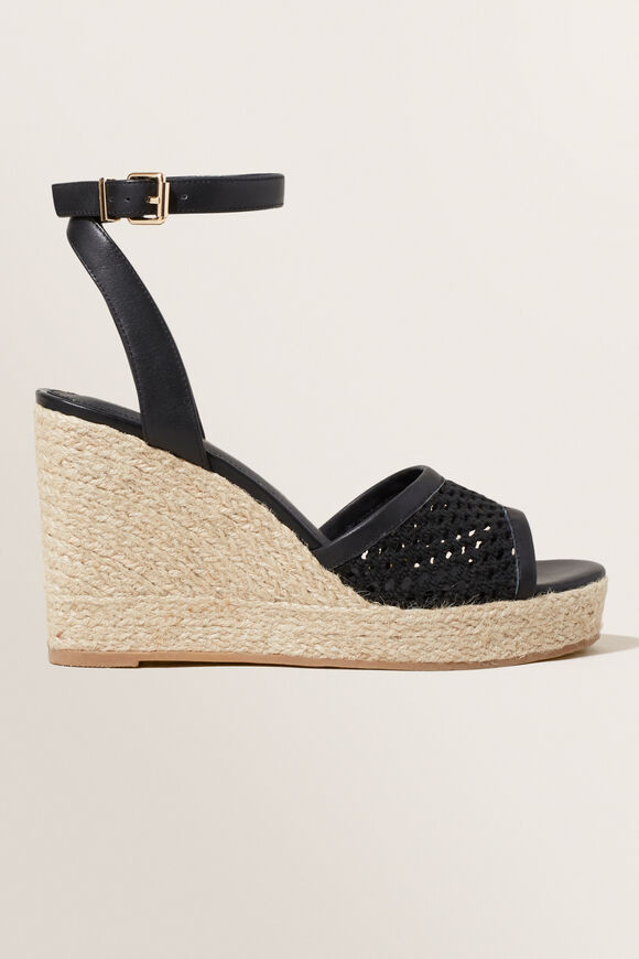 Vivian Wedge Espadrille  Black  hi-res
