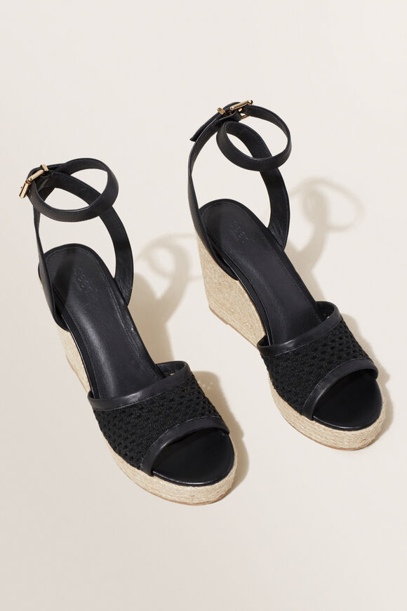 Vivian Wedge Espadrille  Black  hi-res