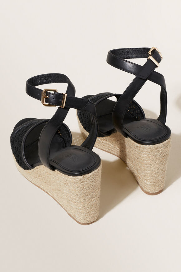Vivian Wedge Espadrille  Black  hi-res
