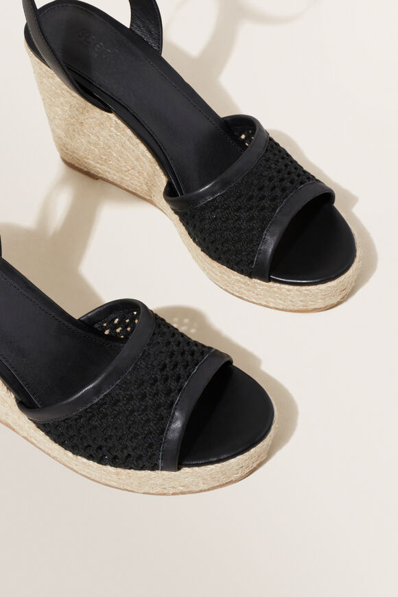 Vivian Wedge Espadrille  Black  hi-res