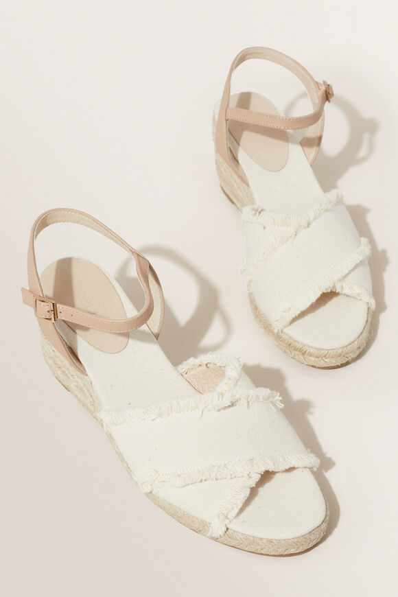 Kiara Wedge Espadrille  Cream Sandstone Beige  hi-res