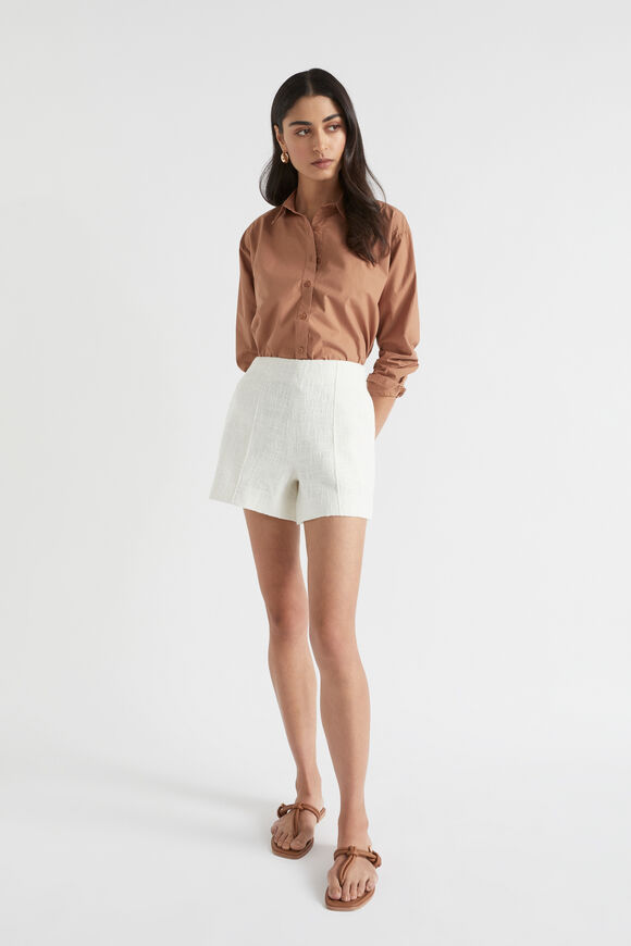 Poplin Button Down Shirt  Auburn Brown  hi-res