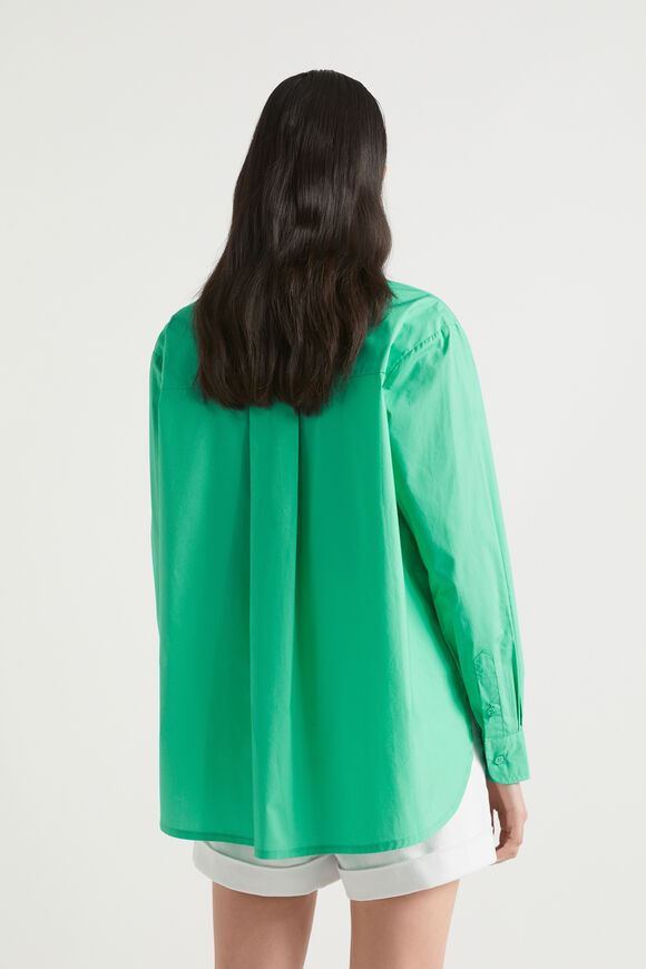 Poplin Button Down Shirt  Jade Green  hi-res