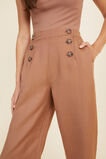 Button Front Crop Pant  Acorn Brown  hi-res