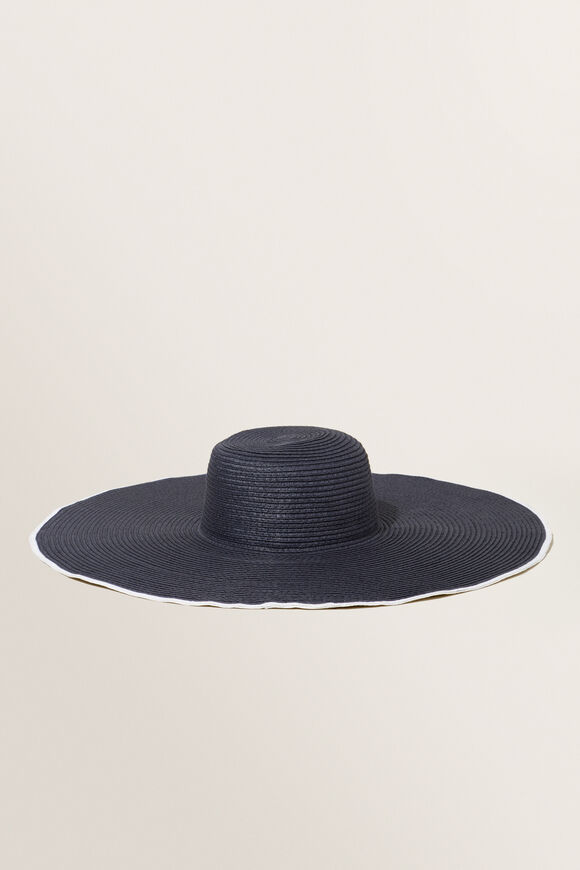 Contrast Edge Sun Hat  Deep Navy White  hi-res