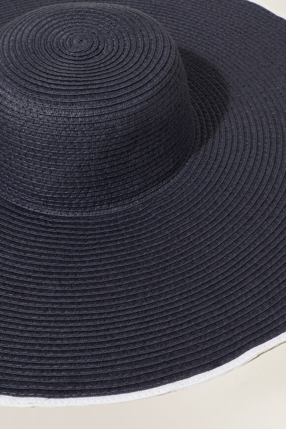 Contrast Edge Sun Hat  Deep Navy White  hi-res