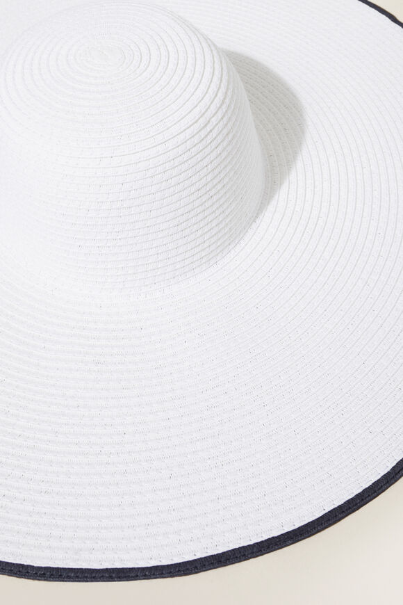 Contrast Edge Sun Hat  White Deep Navy  hi-res