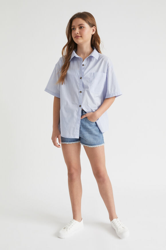 Relaxed Poplin Shirt  Sky Blue  hi-res