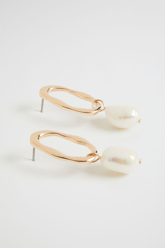 Organic Stud with Pearl  Gold  hi-res