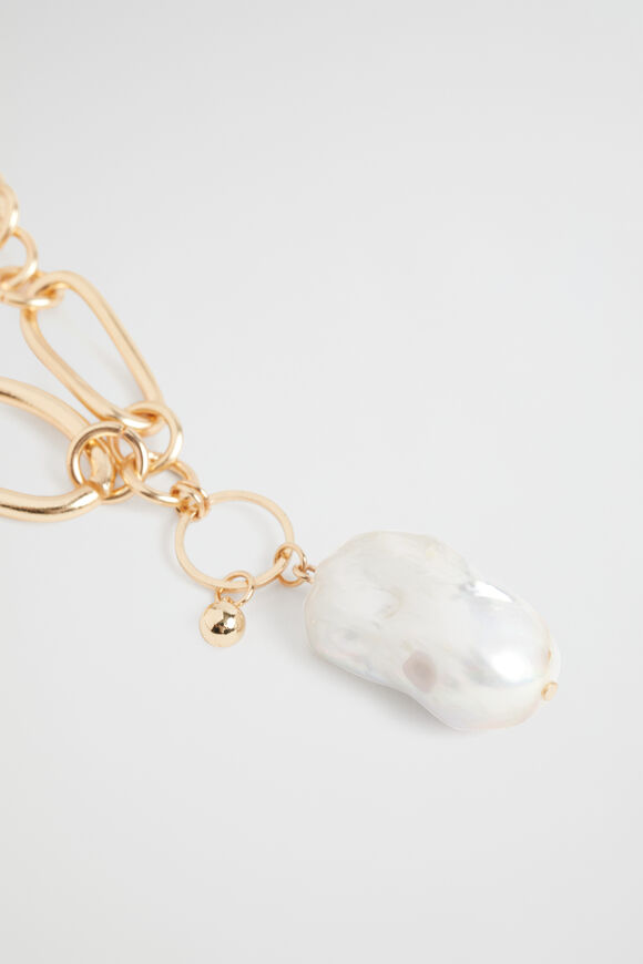 Pearl Statement Necklace  Gold  hi-res