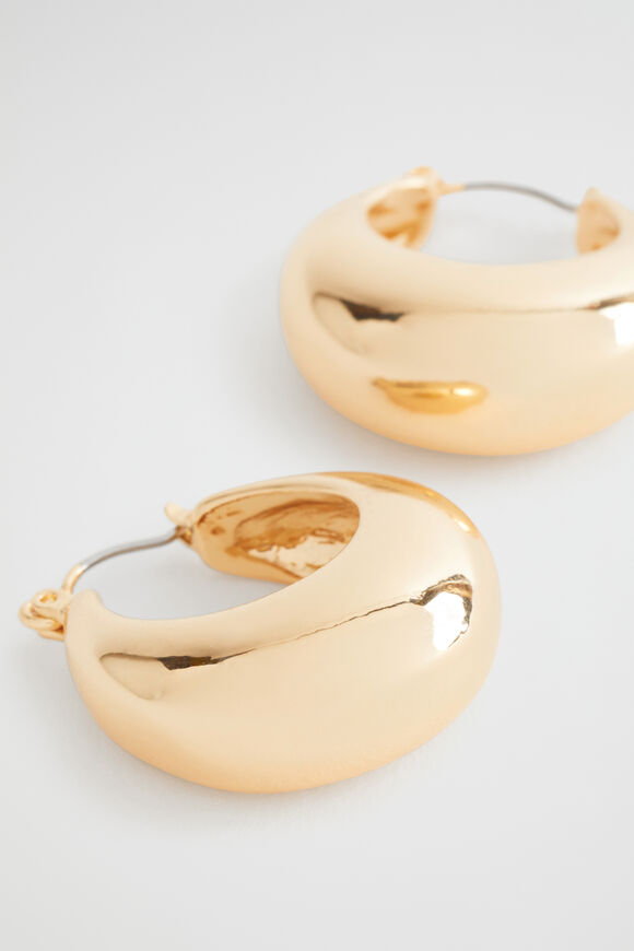 Chunky Hoop Earring  Gold  hi-res
